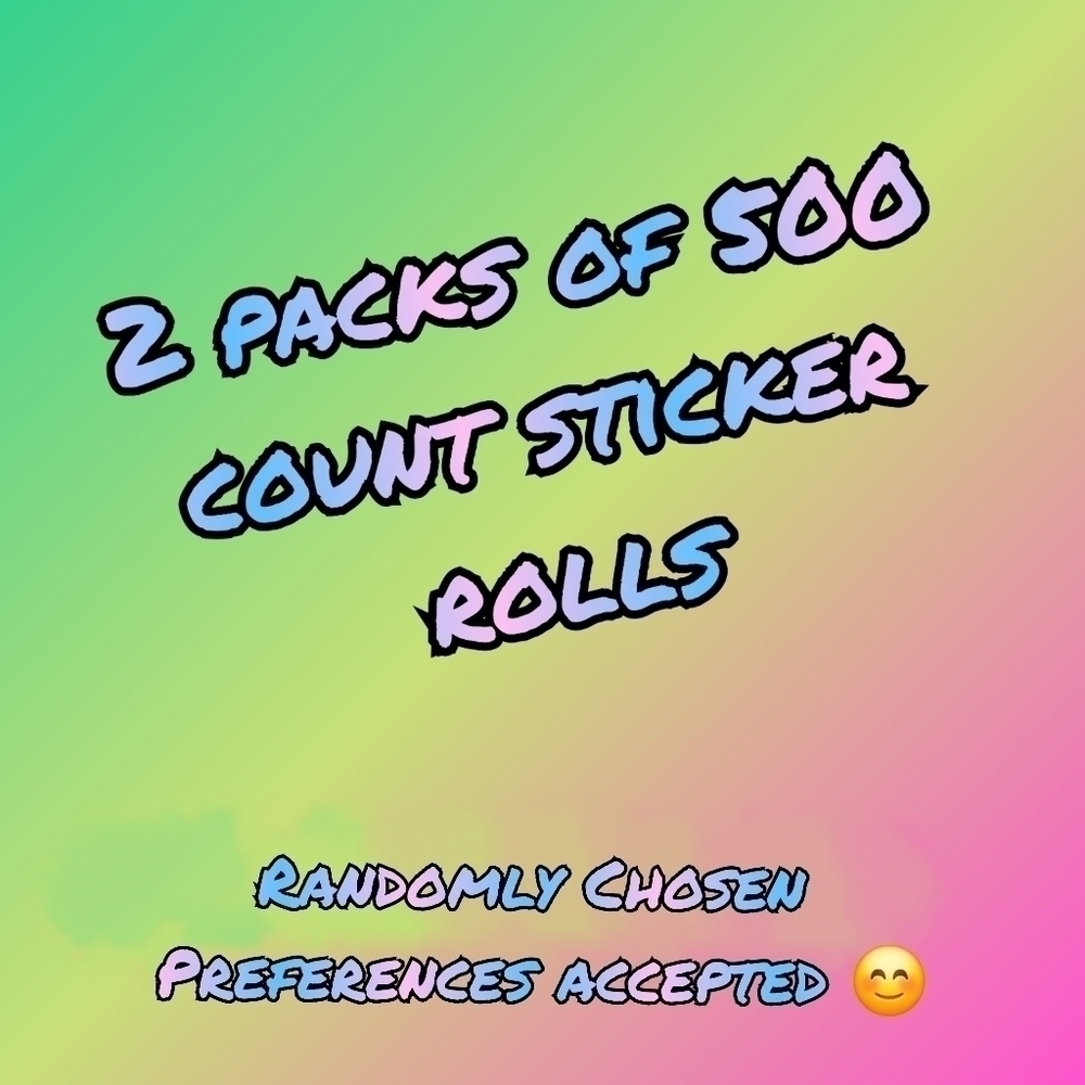 2 packs 500 Count Stickers Winner's Choice